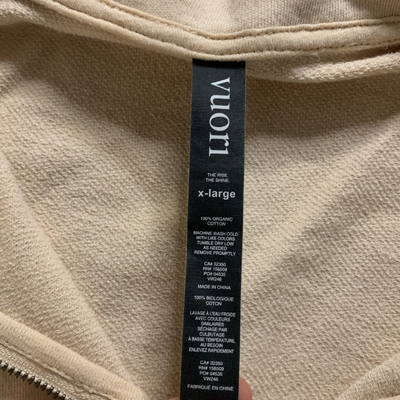 Vuori Sunnyside Half Zip Pullover Sweatshirt in Alabaster - Picture 5 of 14